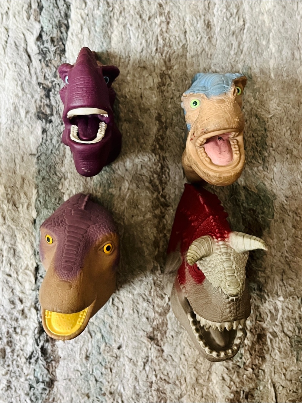 Set of 4 Dinosaur Hand Puppets [McDonald’s Dinosaur Movie Collection]
